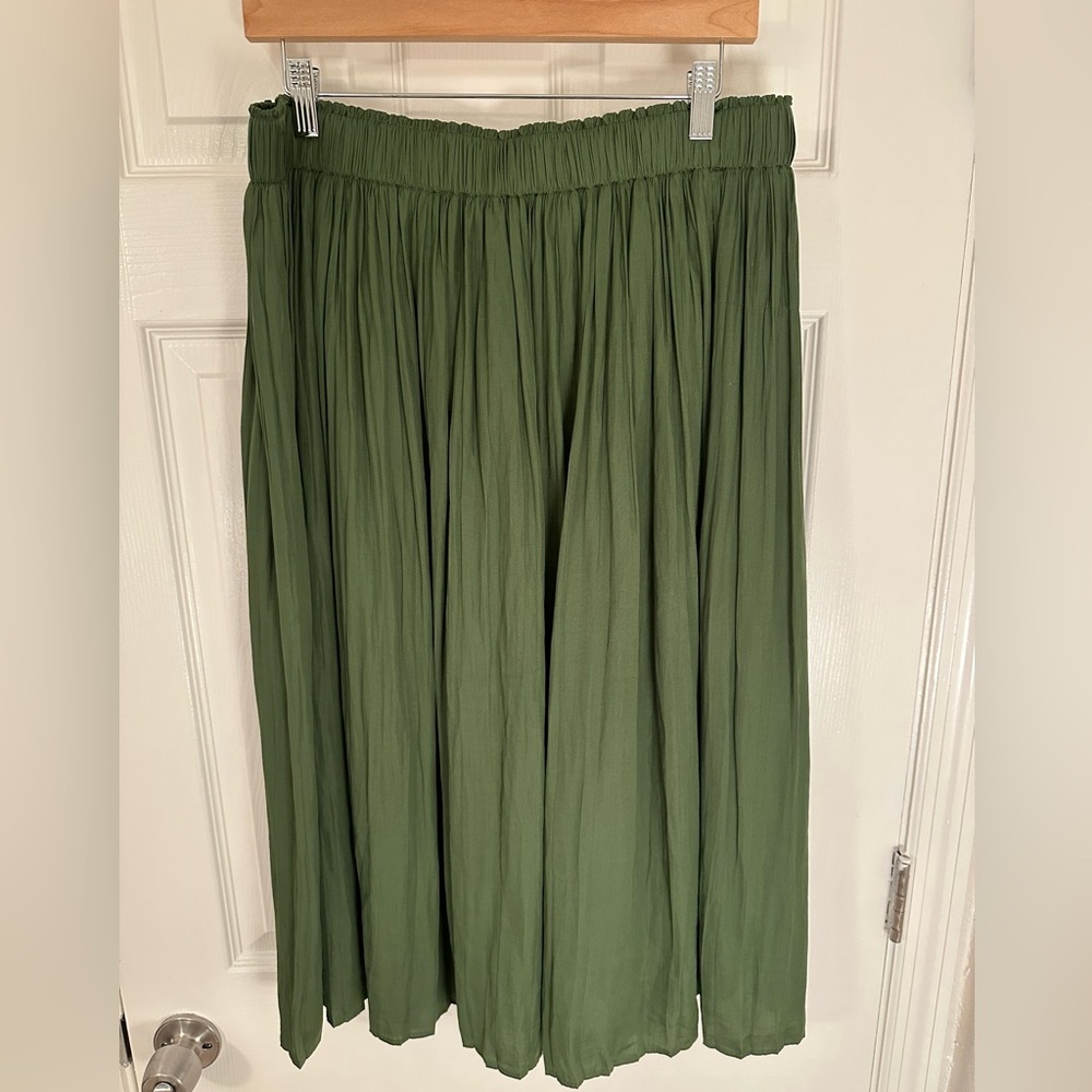 Gap Satin Pleated Midi Skirt